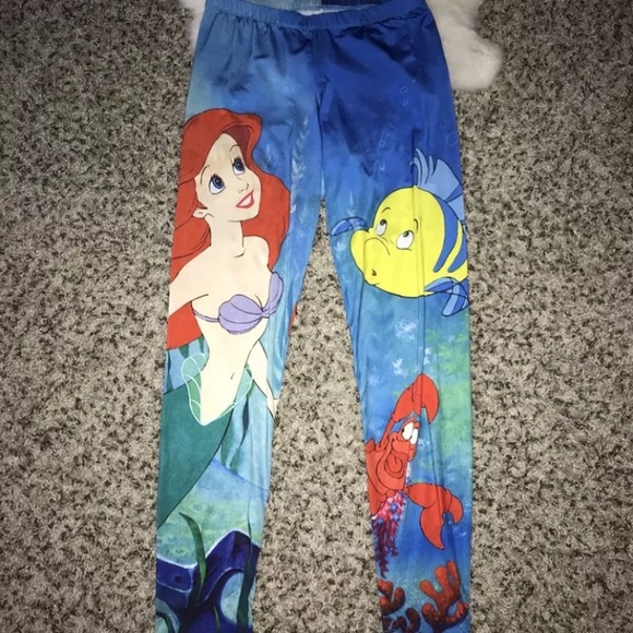 Disney Woman Jeggings Little Mermaid Ariel Sz XL - Picture 4 of 6